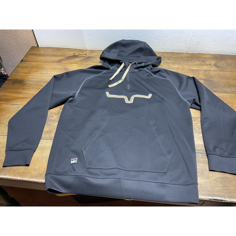 Kimes Ranch Men's Rockford Tech Black Performance Hoodie Size Large